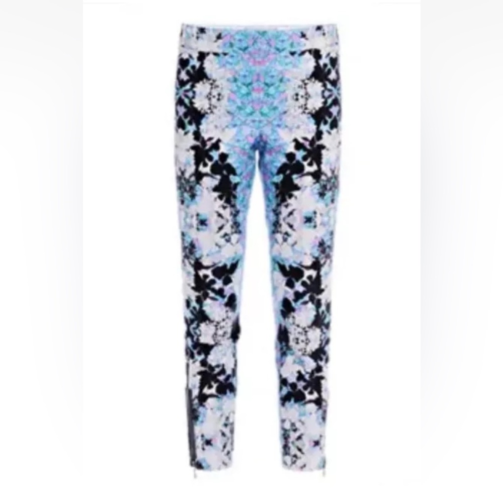 SPORTMAX defile Pants Trouser Small Anemone Floral Print Cigarette Straight Leg